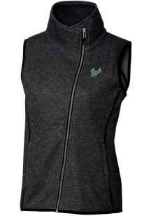 Cutter and Buck South Florida Bulls Womens Charcoal Mainsail Vest