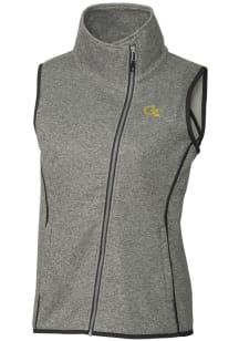 Cutter and Buck GA Tech Yellow Jackets Womens Grey Mainsail Vest