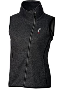 Cutter and Buck Cincinnati Bearcats Womens Charcoal Mainsail Vest