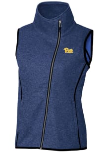 Cutter and Buck Pitt Panthers Womens Blue Mainsail Vest