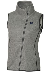 Cutter and Buck Michigan Wolverines Womens Grey Mainsail Vest