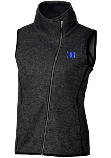 Cutter and Buck Duke Blue Devils Womens Charcoal Mainsail Vest