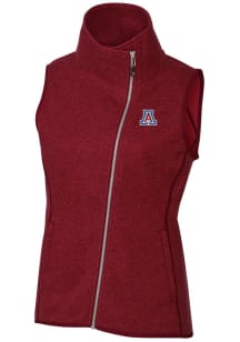 Cutter and Buck Arizona Wildcats Womens Red Mainsail Vest