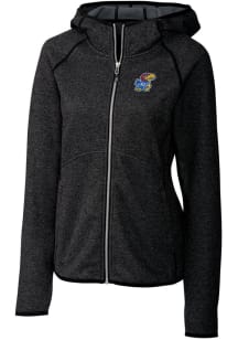 Cutter and Buck Kansas Jayhawks Womens Charcoal Mainsail Medium Weight Jacket