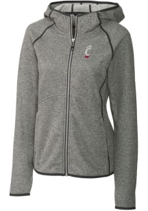 Cutter and Buck Cincinnati Bearcats Womens Grey Mainsail Medium Weight Jacket