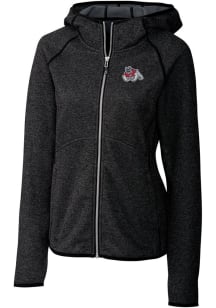 Cutter and Buck Fresno State Bulldogs Womens Charcoal Mainsail Medium Weight Jacket