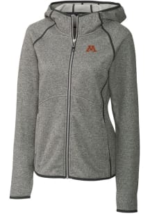Cutter and Buck Minnesota Golden Gophers Womens Grey Mainsail Medium Weight Jacket