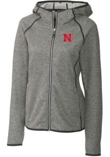 Cutter and Buck Nebraska Cornhuskers Womens Grey Mainsail Medium Weight Jacket