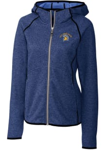 Cutter and Buck San Jose State Spartans Womens Blue Mainsail Medium Weight Jacket