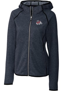 Cutter and Buck Fresno State Bulldogs Womens Navy Blue Mainsail Medium Weight Jacket
