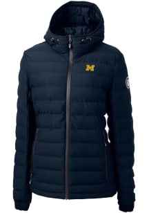 Cutter and Buck Michigan Wolverines Womens Blue Mission Ridge Repreve Filled Jacket