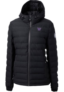 Cutter and Buck Washington Huskies Womens Black Mission Ridge Repreve Filled Jacket