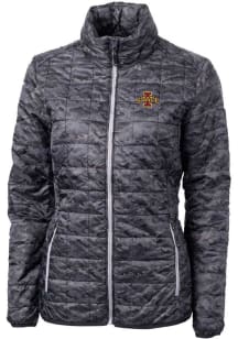 Cutter and Buck Iowa State Cyclones Womens Black Rainier PrimaLoft Printer Puffer Filled Jacket