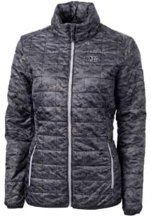 Cutter and Buck Jackson State Tigers Womens Black Rainier PrimaLoft Printer Puffer Filled Jacket