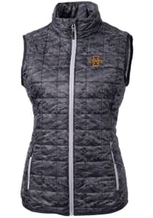 Cutter and Buck Iowa State Cyclones Womens Black Rainier PrimaLoft Printed Puffer Vest