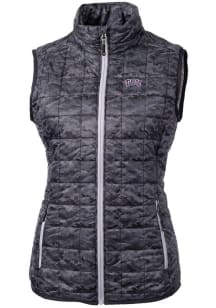 Cutter and Buck TCU Horned Frogs Womens Black Rainier PrimaLoft Printed Puffer Vest