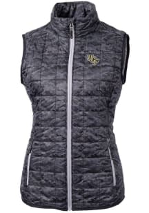 Cutter and Buck UCF Knights Womens Black Rainier PrimaLoft Printed Puffer Vest