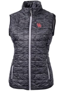 Cutter and Buck Houston Cougars Womens Black Rainier PrimaLoft Printed Puffer Vest
