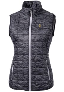 Cutter and Buck Idaho Vandals Womens Black Rainier PrimaLoft Printed Puffer Vest