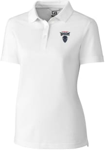 Cutter and Buck Howard Bison Womens White Advantage Pique Short Sleeve Polo Shirt