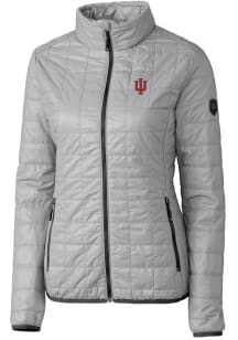 Cutter and Buck Indiana Hoosiers Womens Grey Rainier PrimaLoft Puffer Filled Jacket