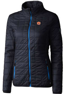 Cutter and Buck Auburn Tigers Womens Navy Blue Rainier PrimaLoft Puffer Filled Jacket