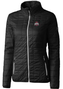 Cutter and Buck Ohio State Buckeyes Womens Black Rainier PrimaLoft Puffer Filled Jacket