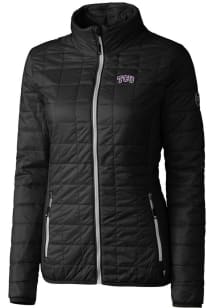 Cutter and Buck TCU Horned Frogs Womens Black Rainier PrimaLoft Puffer Filled Jacket
