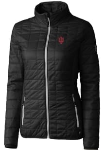 Cutter and Buck Indiana Hoosiers Womens Black Rainier PrimaLoft Puffer Filled Jacket