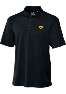 Cutter and Buck Iowa Hawkeyes Mens Black Genre Short Sleeve Polo