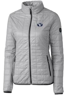 Cutter and Buck BYU Cougars Womens Grey Rainier PrimaLoft Puffer Filled Jacket