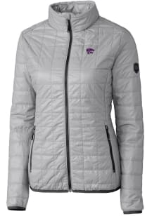 Cutter and Buck K-State Wildcats Womens Grey Rainier PrimaLoft Puffer Filled Jacket