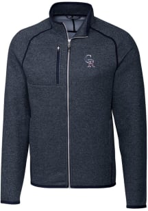 Cutter and Buck Colorado Rockies Mens Navy Blue Mainsail Medium Weight Jacket