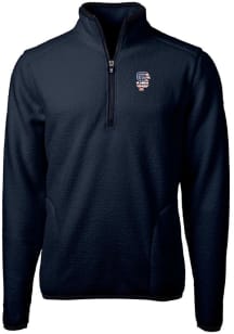 Cutter and Buck San Francisco Giants Mens Navy Blue Cascade Eco Sherpa Fleece Long Sleeve Qtr Zip..