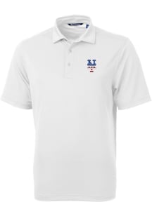 Cutter and Buck New York Mets White Stars and Stripes Virtue Eco Pique Big and Tall Polo