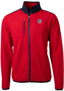 Cutter and Buck Milwaukee Brewers Mens Red Cascade Eco Sherpa Big and Tall Light Weight Jacket
