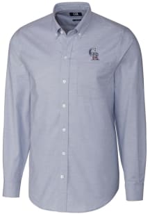 Cutter and Buck Colorado Rockies Mens Light Blue Stretch Oxford Big and Tall Dress Shirt