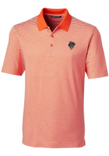 Cutter and Buck Oklahoma State Cowboys Mens Orange Forge Tonal Stripe Style Short Sleeve Polo