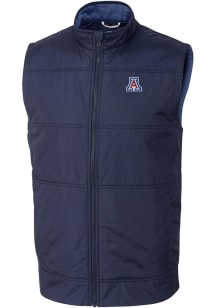 Cutter and Buck Arizona Wildcats Big and Tall Navy Blue Stealth Hybrid Quilted Windbreaker Vest Me..