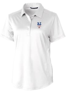 Cutter and Buck New York Mets Womens White Americana Prospect Short Sleeve Polo Shirt