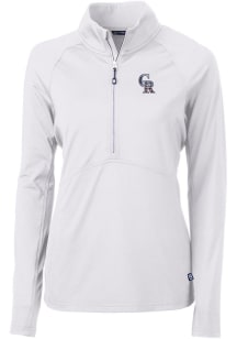 Cutter and Buck Colorado Rockies Womens White Stars and Stripes Adapt Eco Qtr Zip