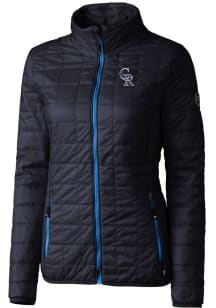 Cutter and Buck Colorado Rockies Womens Navy Blue Americana Rainier PrimaLoft Filled Jacket