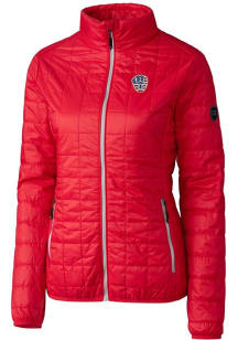 Cutter and Buck Milwaukee Brewers Womens Red Rainier PrimaLoft Puffer Filled Jacket