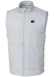 Cutter and Buck Penn State Nittany Lions Big and Tall White Stealth Hybrid Quilted Windbreaker Ves..