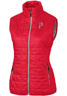 Cutter and Buck Pittsburgh Pirates Womens Red Rainier PrimaLoft Puffer Vest