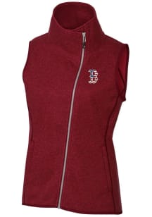 Cutter and Buck Boston Red Sox Womens Red Americana Mainsail Asymmetrical Vest