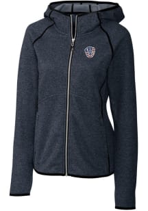Cutter and Buck Milwaukee Brewers Womens Navy Blue Mainsail Medium Weight Jacket