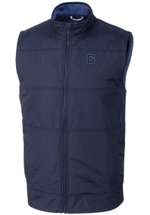 Cutter and Buck Georgetown Hoyas Big and Tall Navy Blue Stealth Hybrid Quilted Vest Mens Vest