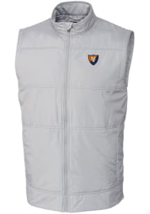 Cutter and Buck Illinois Fighting Illini Big and Tall Grey Stealth Hybrid Quilted Vest Mens Vest