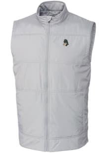 Cutter and Buck Michigan State Spartans Big and Tall Grey Stealth Hybrid Quilted Vest Mens Vest